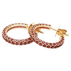 Orecchini con zaffiro rosa Nature in oro 14 carati