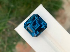 30.90 Carat Natural Loose London Blue Topaz Octagon Cut Gemstone