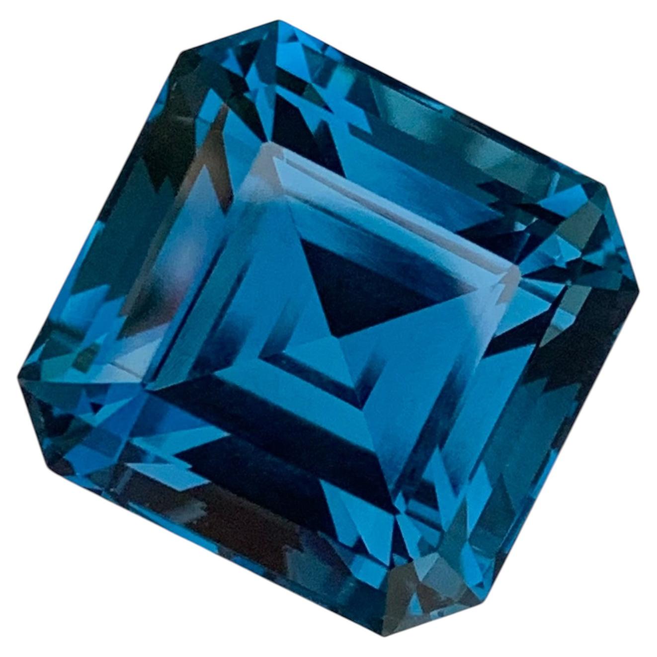 30.90 Carat Natural Loose London Blue Topaz Octagon Cut Gemstone (pierre précieuse de taille octogonale)