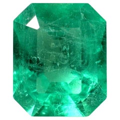 3,09 Karat Electric Gelbgrüner kolumbianischer Smaragd 10x8 mm Smaragdschliff Mai