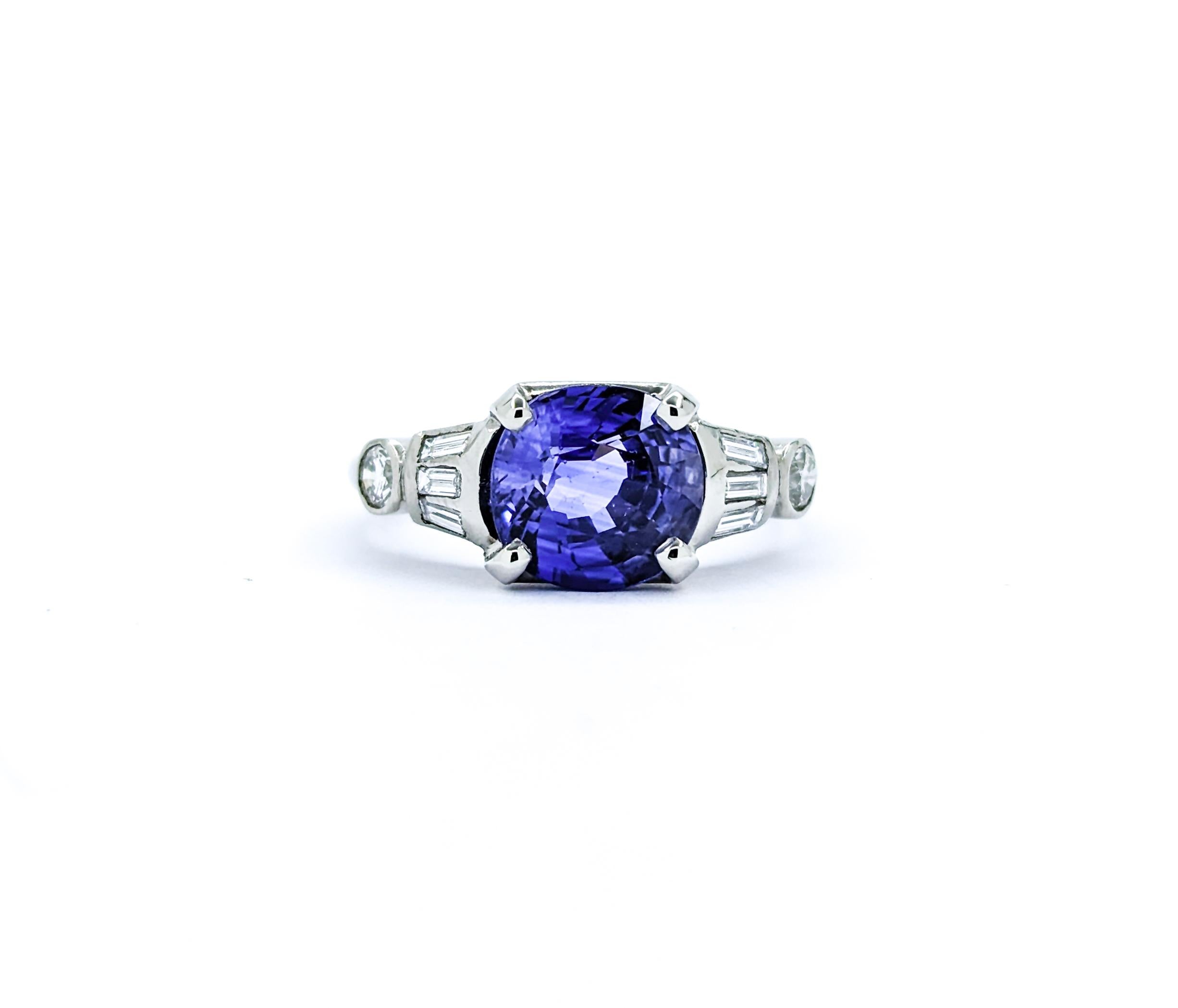 3,09ct Indigo Saphir in Platin 5