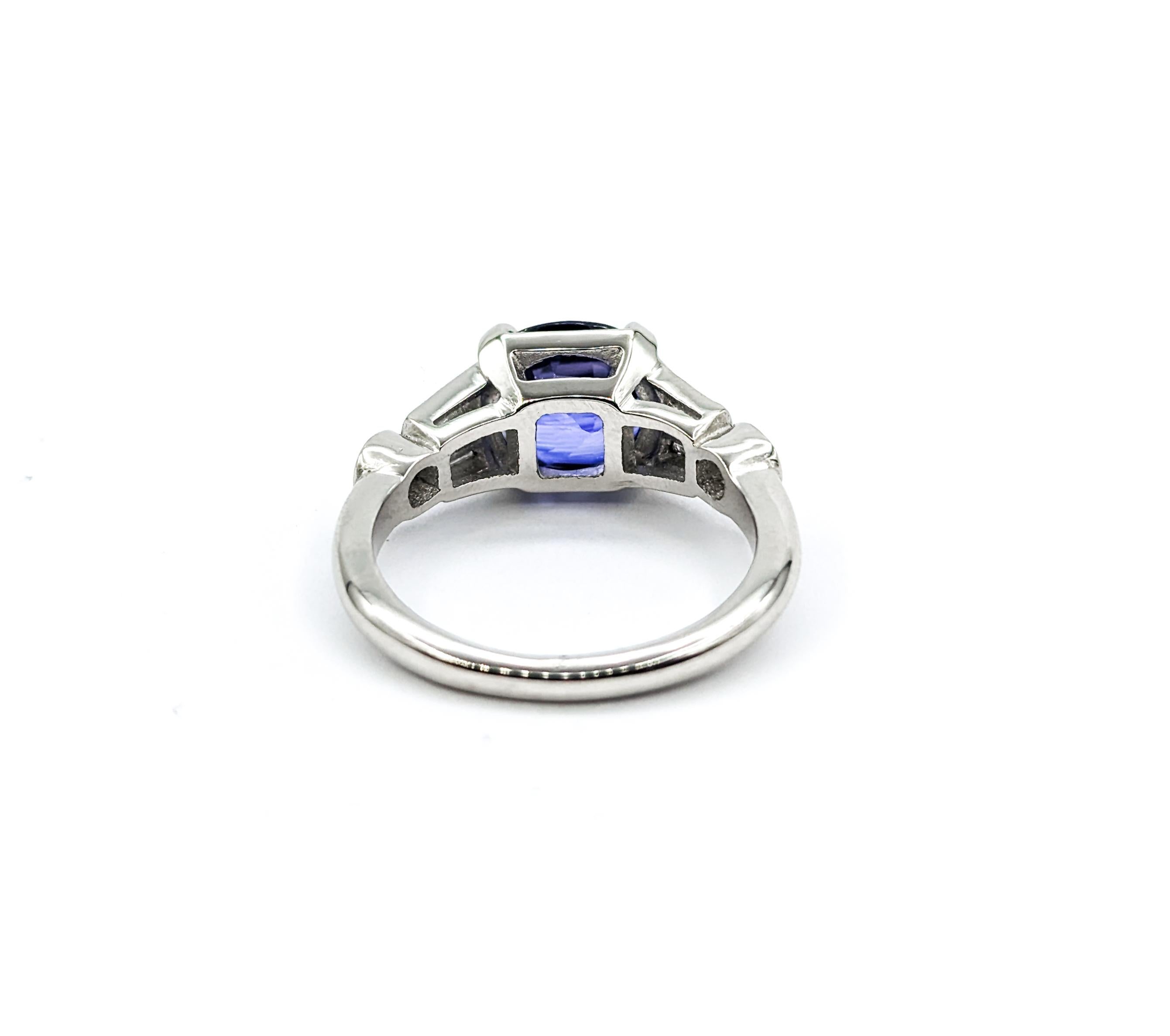 3,09ct Indigo Saphir in Platin 1