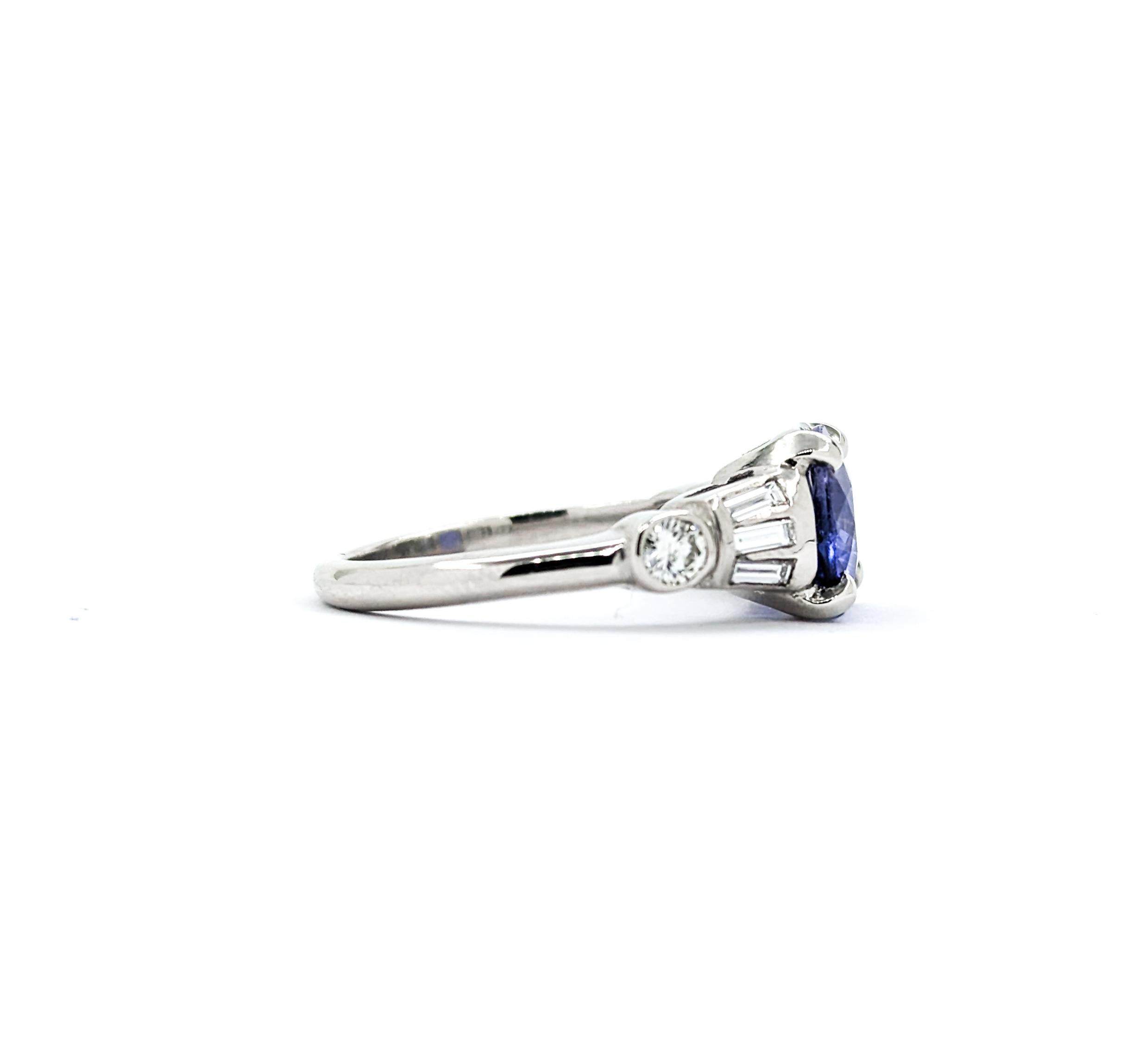 3,09ct Indigo Saphir in Platin 2