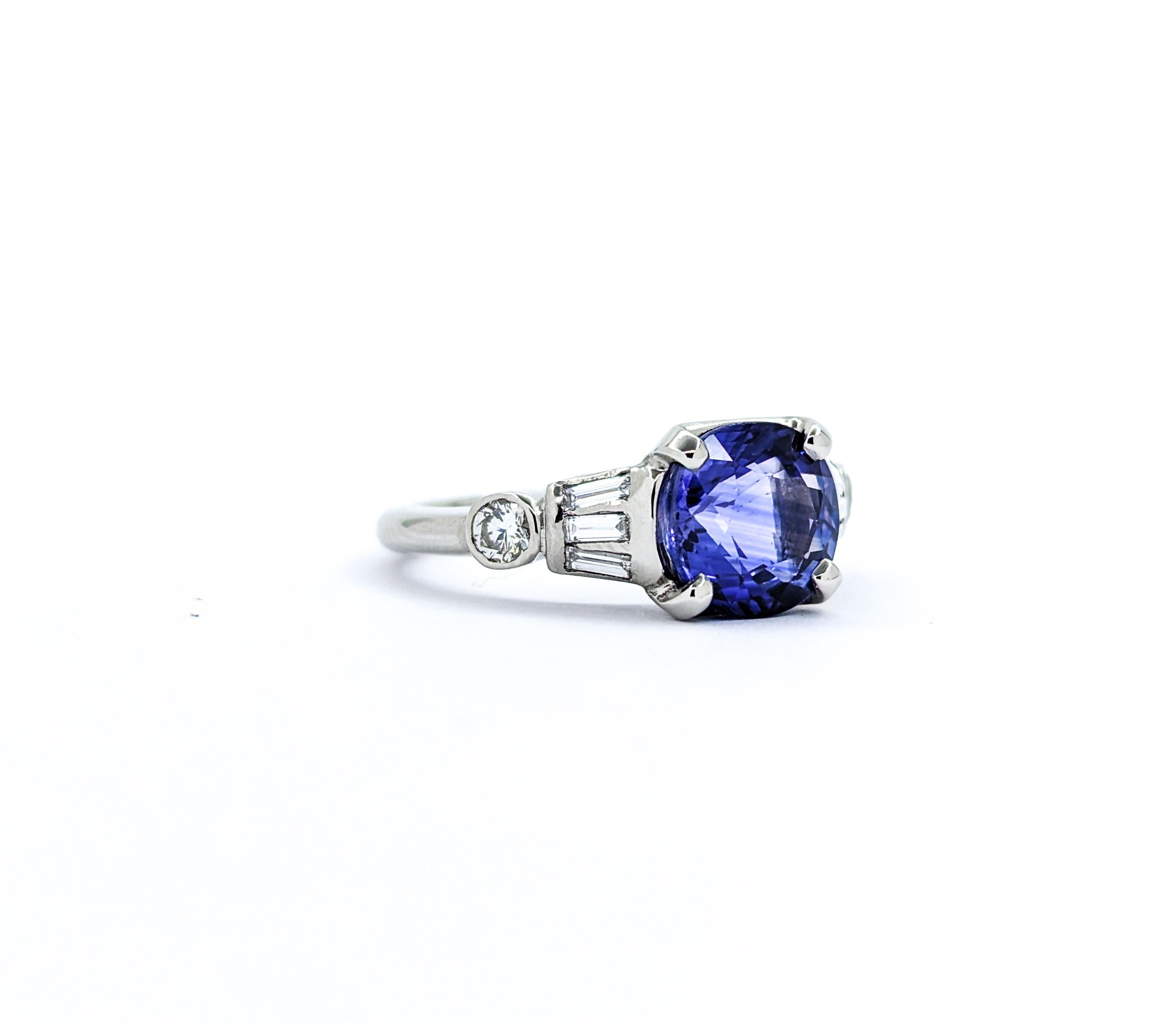 3,09ct Indigo Saphir in Platin 3