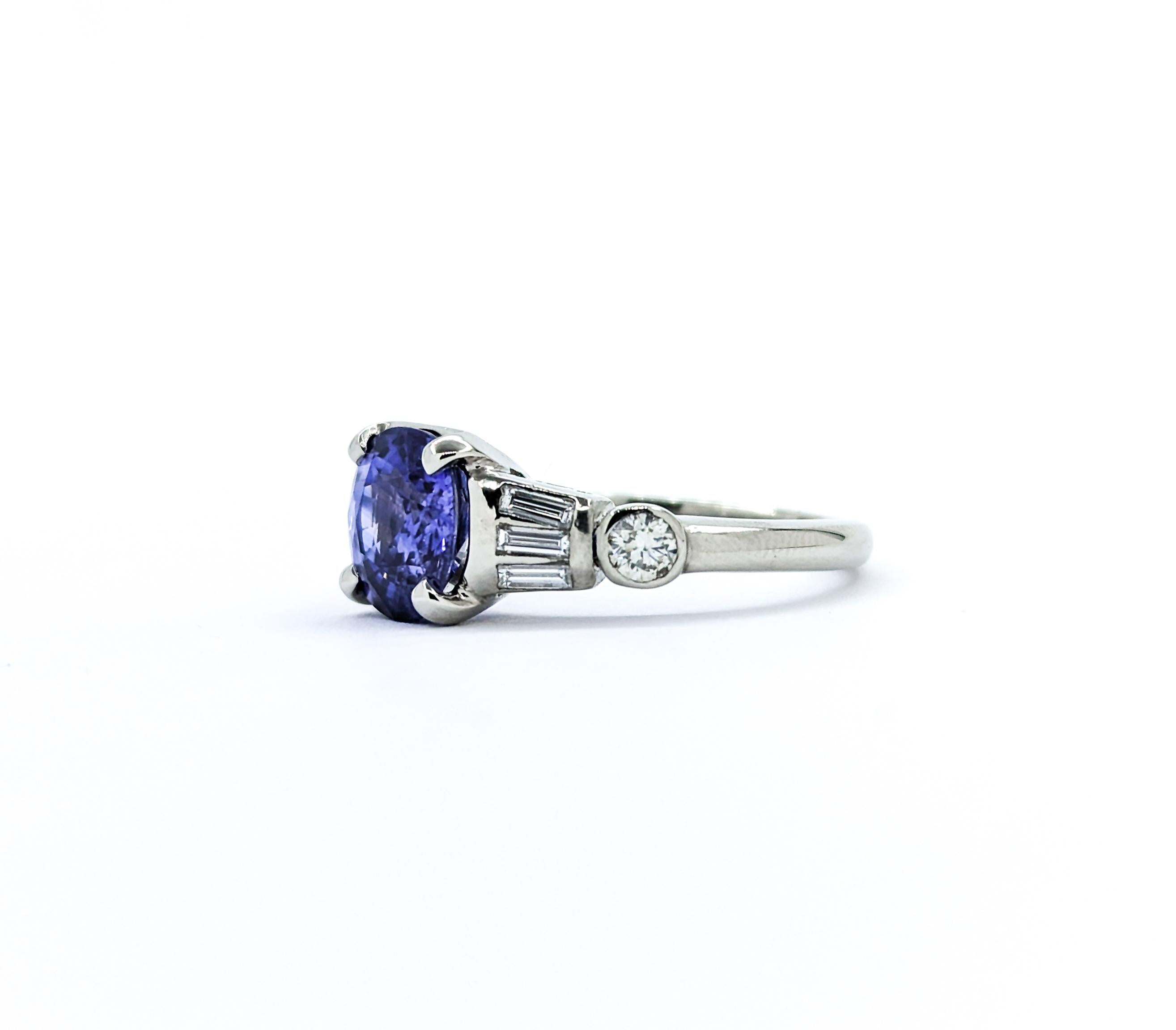 3,09ct Indigo Saphir in Platin 4