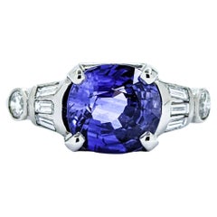 3,09ct Indigo Saphir in Platin