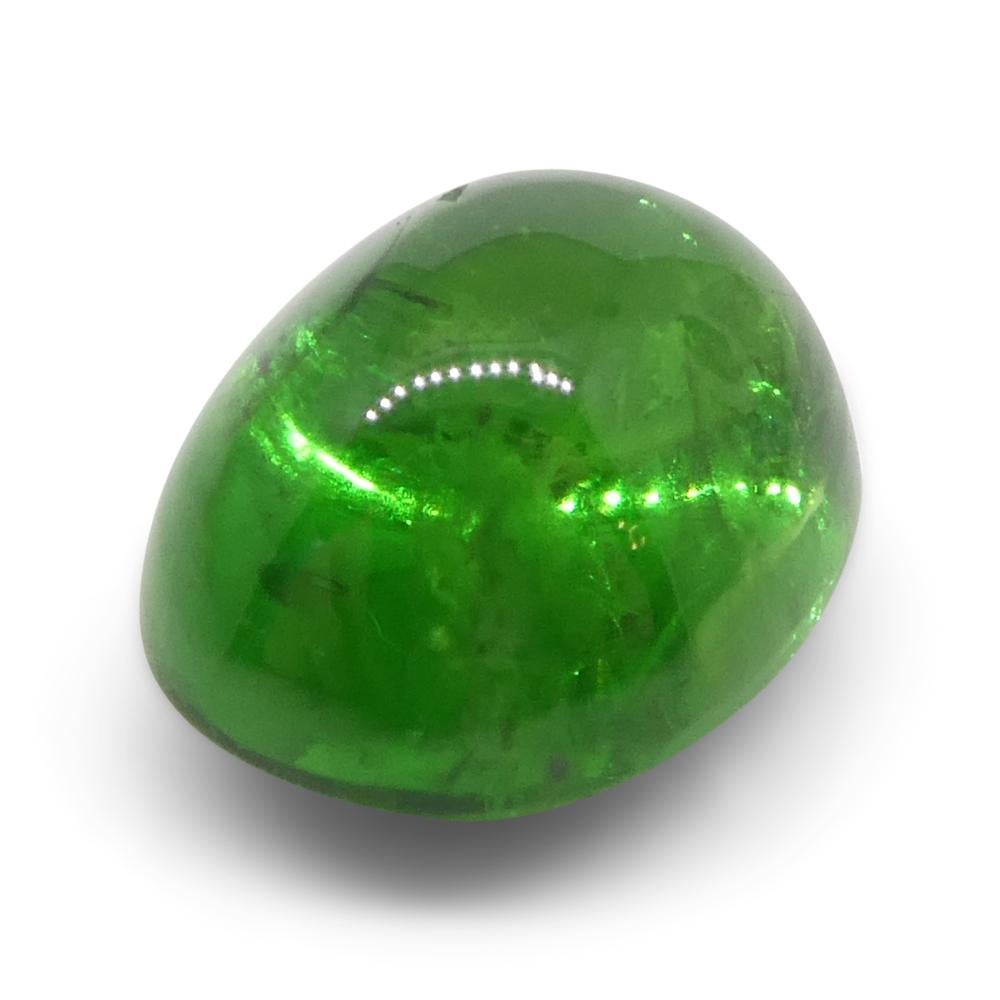 Granato ovale cabochon di tsavorite verde del Kenya, 3.09ct, non riscaldato in vendita 3