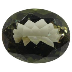 Tourmaline vert olive ovale de 3.09 carats