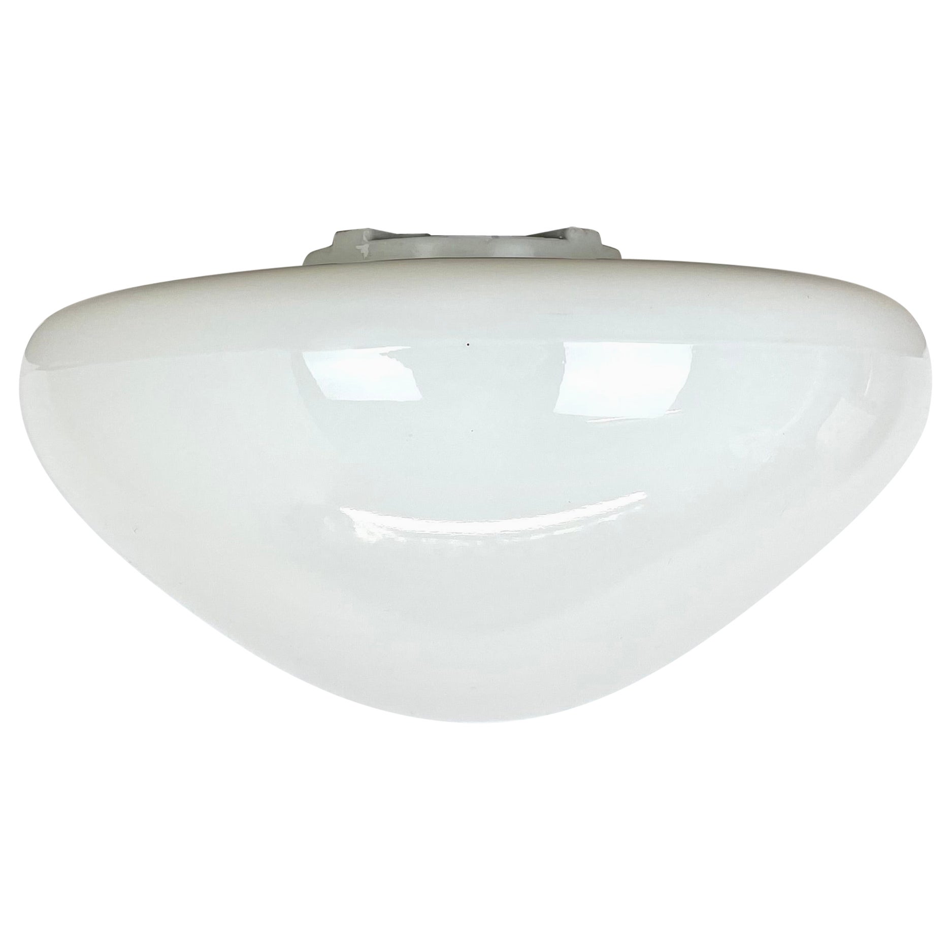 Applique da soffitto in vetro da 30 cm "Wv339" di Wilhelm Wagenfeld Lindner Germania, 1960