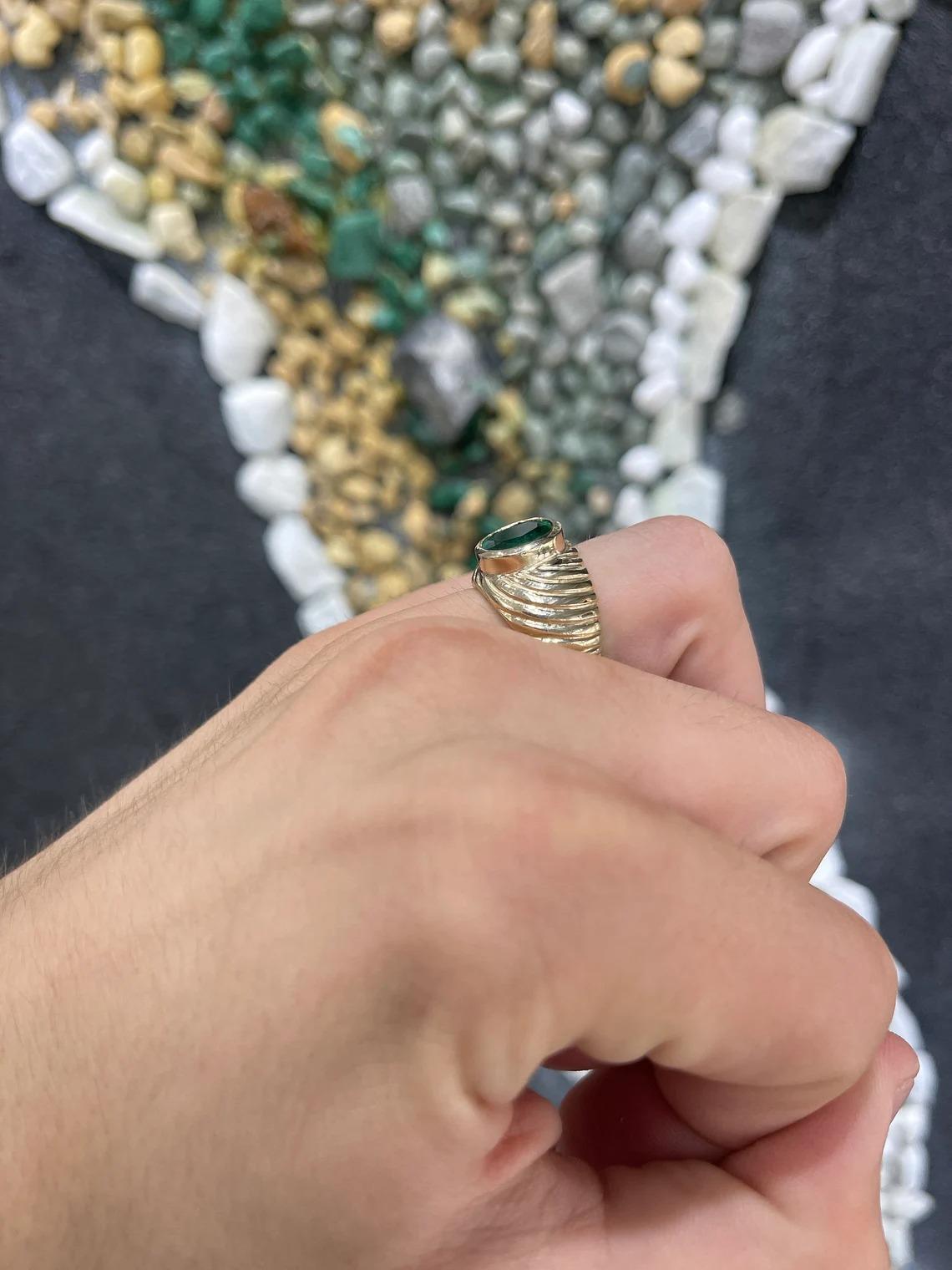 emerald pinky ring mens