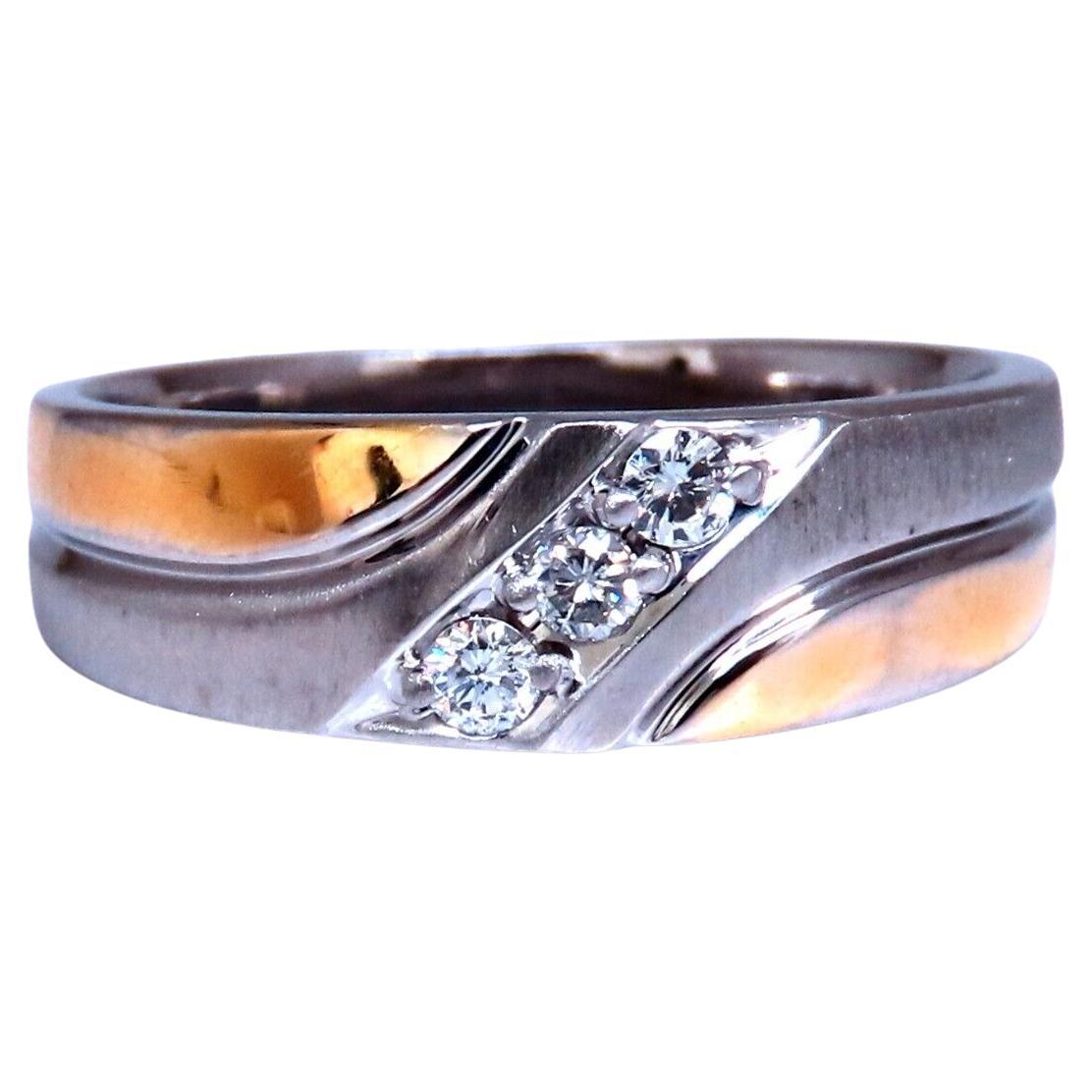 .30ct. anillo tradicional de diamante redondo natural para hombre Oro de 14 kt*.