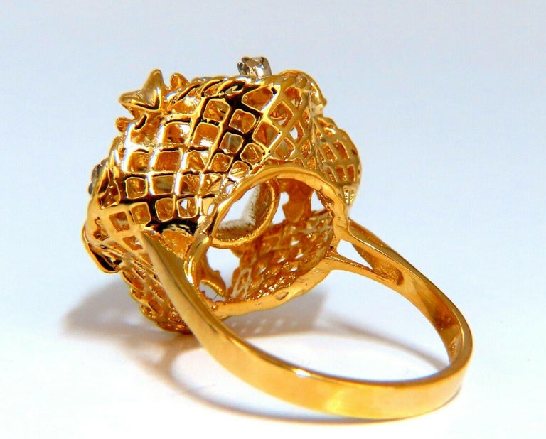 .30ct Natural Diamonds Filigree Curling Ring 14kt For Sale at 1stDibs