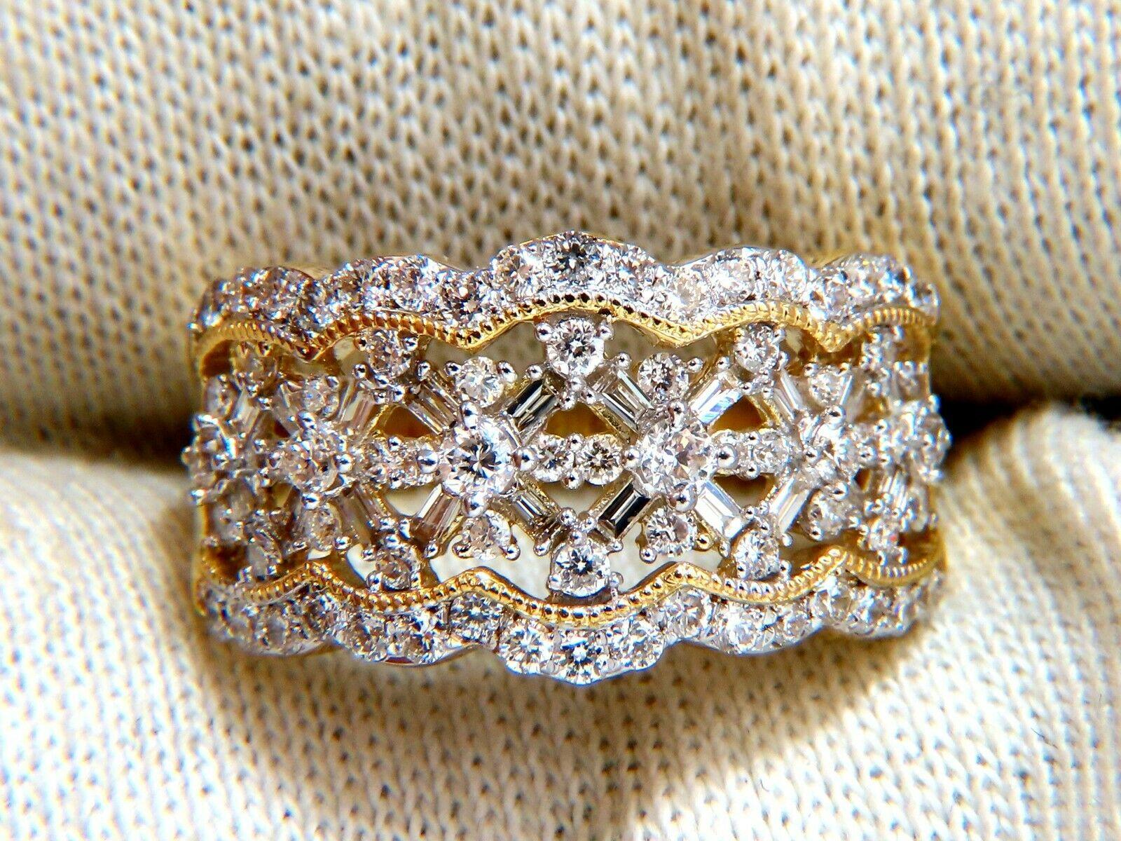 0,30 Karat natürliche Diamanten Filigran geschwungener Ring 14kt (Rundschliff)