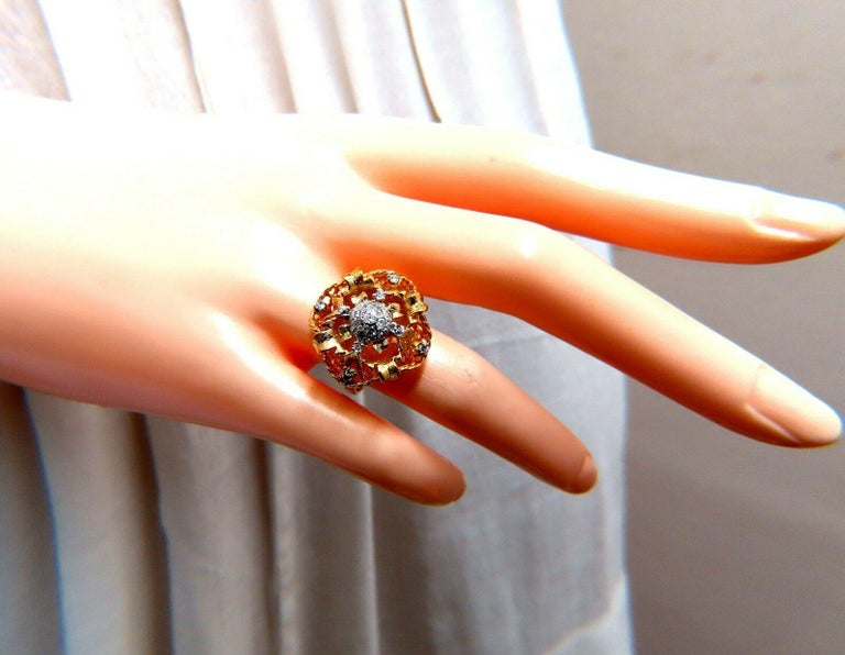 .30ct Natural Diamonds Filigree Curling Ring 14kt For Sale at 1stDibs