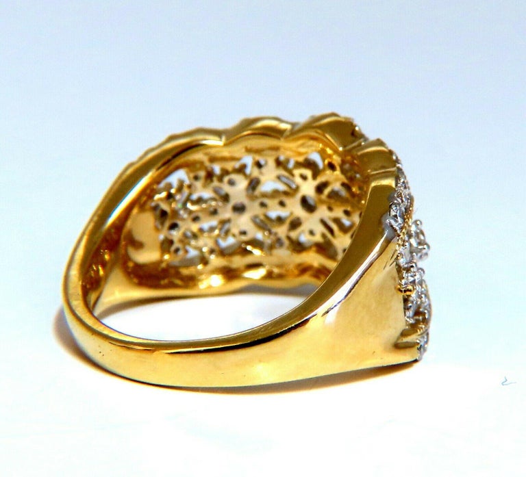 .30ct Natural Diamonds Filigree Curling Ring 14kt For Sale at 1stDibs
