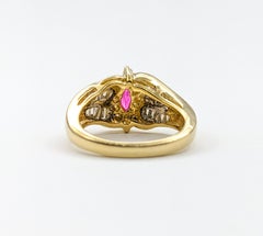 .30ct Ruby & Diamond Ring In Yellow Gold