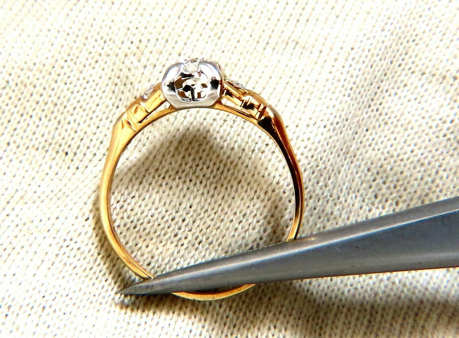 Anello solitario con diamante da minatore d'epoca da .30ct 14kt In condizioni Nuovo in vendita a New York, NY