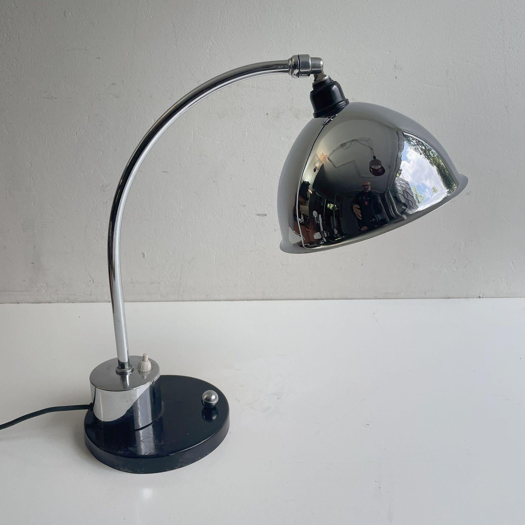 Dutch 30ies Daalderop Bauhaus Style Desk Light For Sale