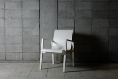 30's alvar aalto 403 hallway chair painted white