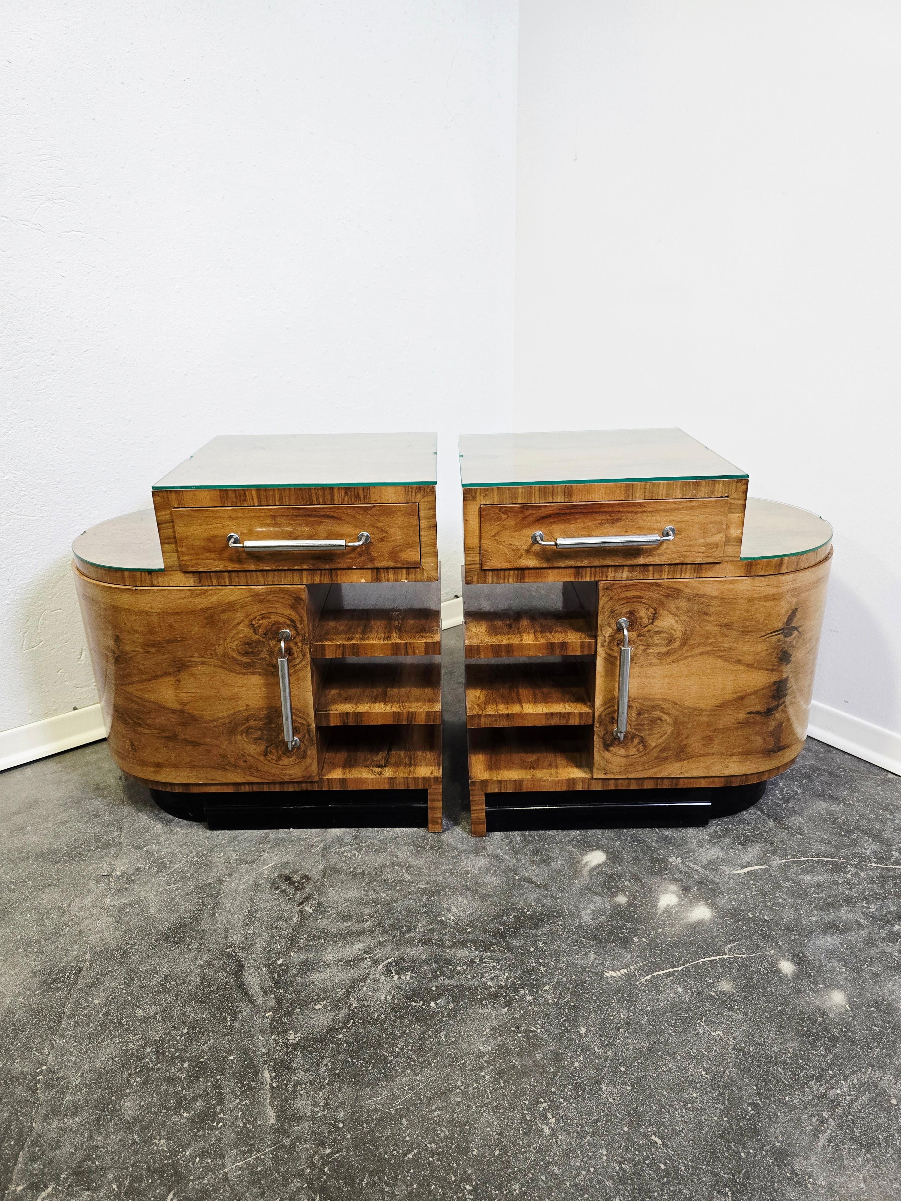 Tables de nuit Art Déco années 30 en vente 6