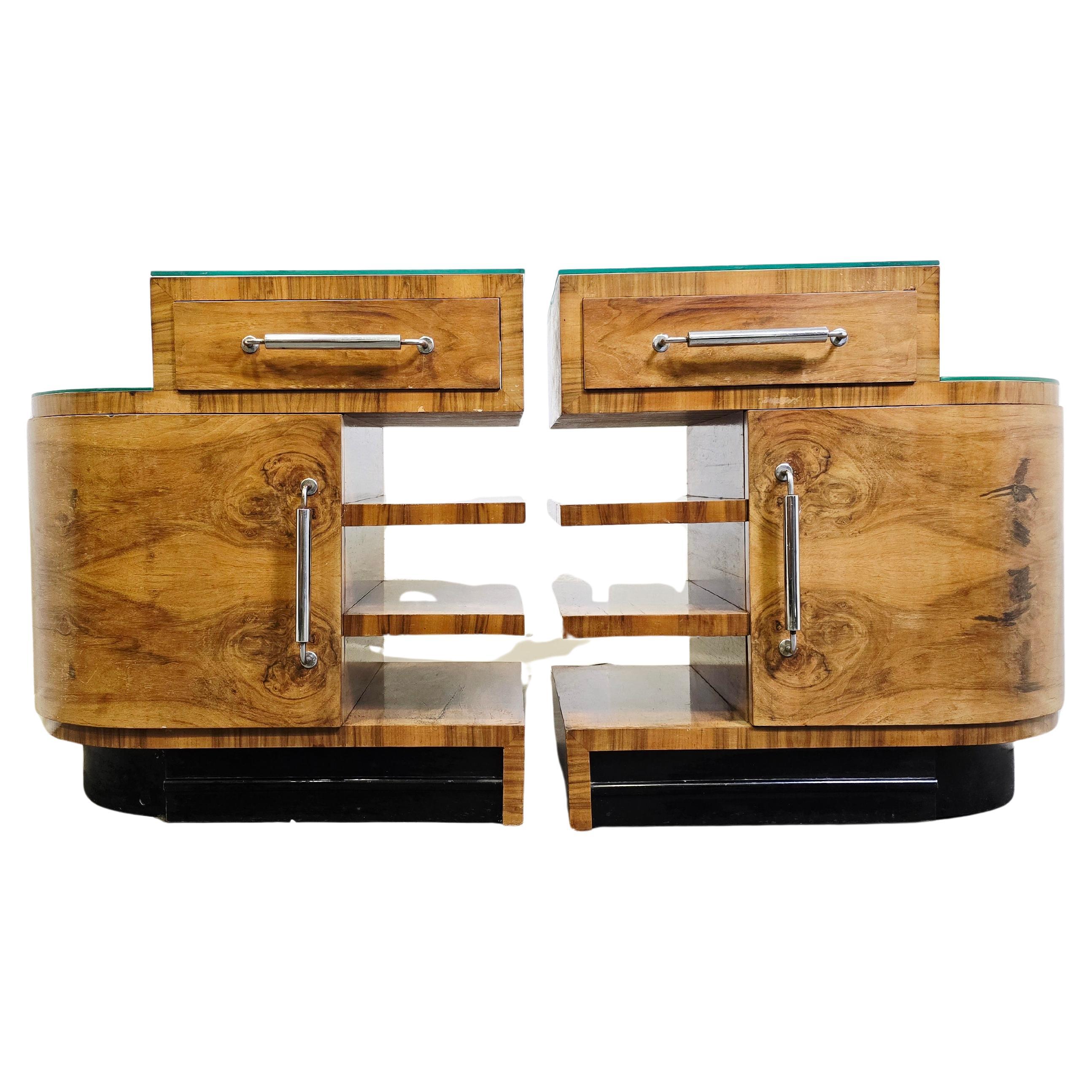 Tables de nuit Art Déco années 30 en vente