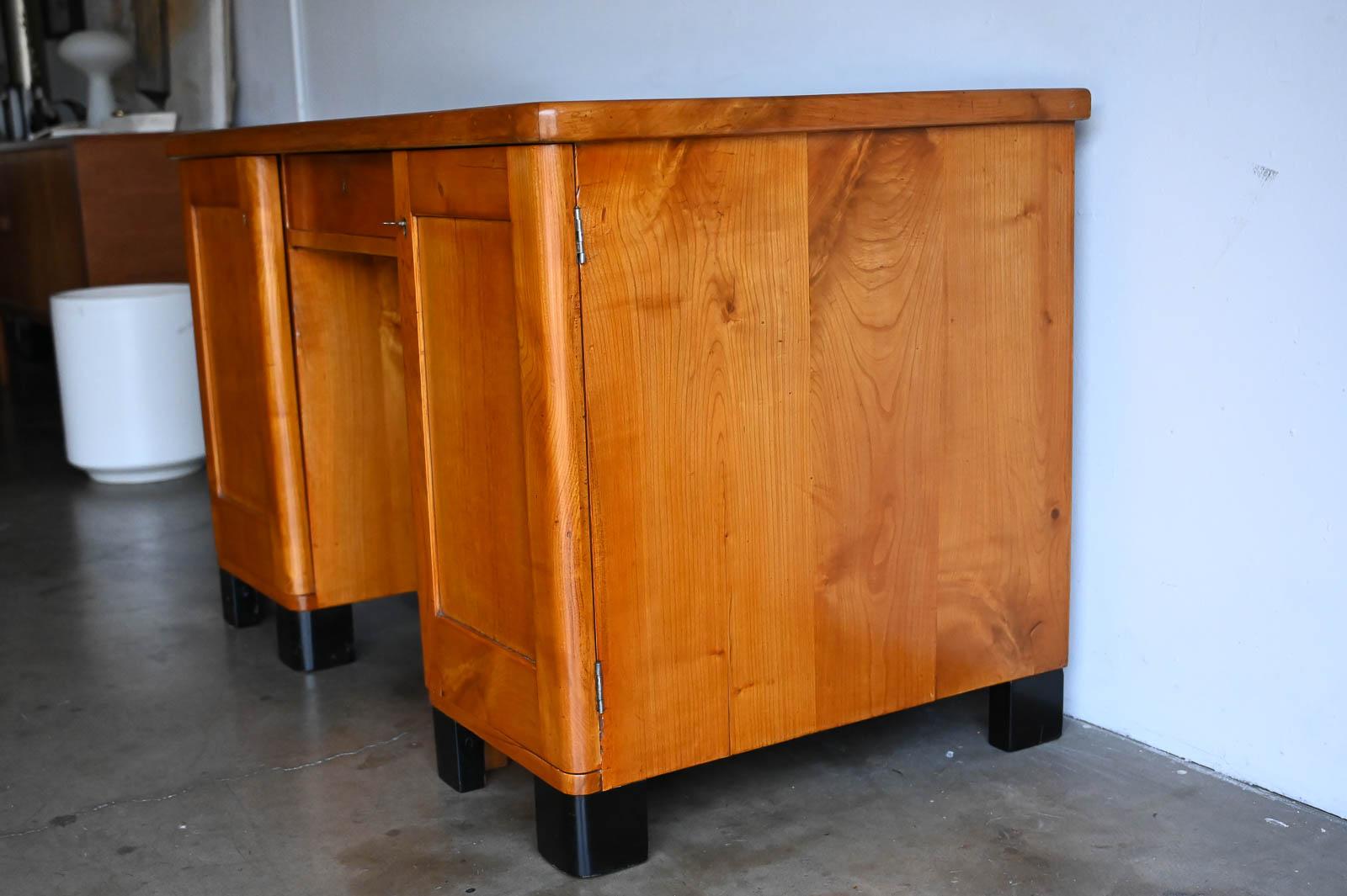 30's Art Deco Pine Desk in the Style of Jean Pascaud 5