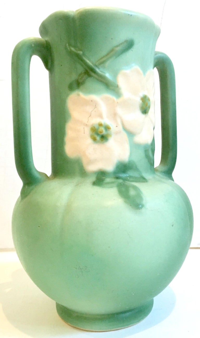 30'S Art Nouveau HandPainted TwoHandle Pottery Vase by, Weller