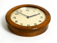 30s ATO wall clock made of oak by the Hamburg-American clock factory Schramberg