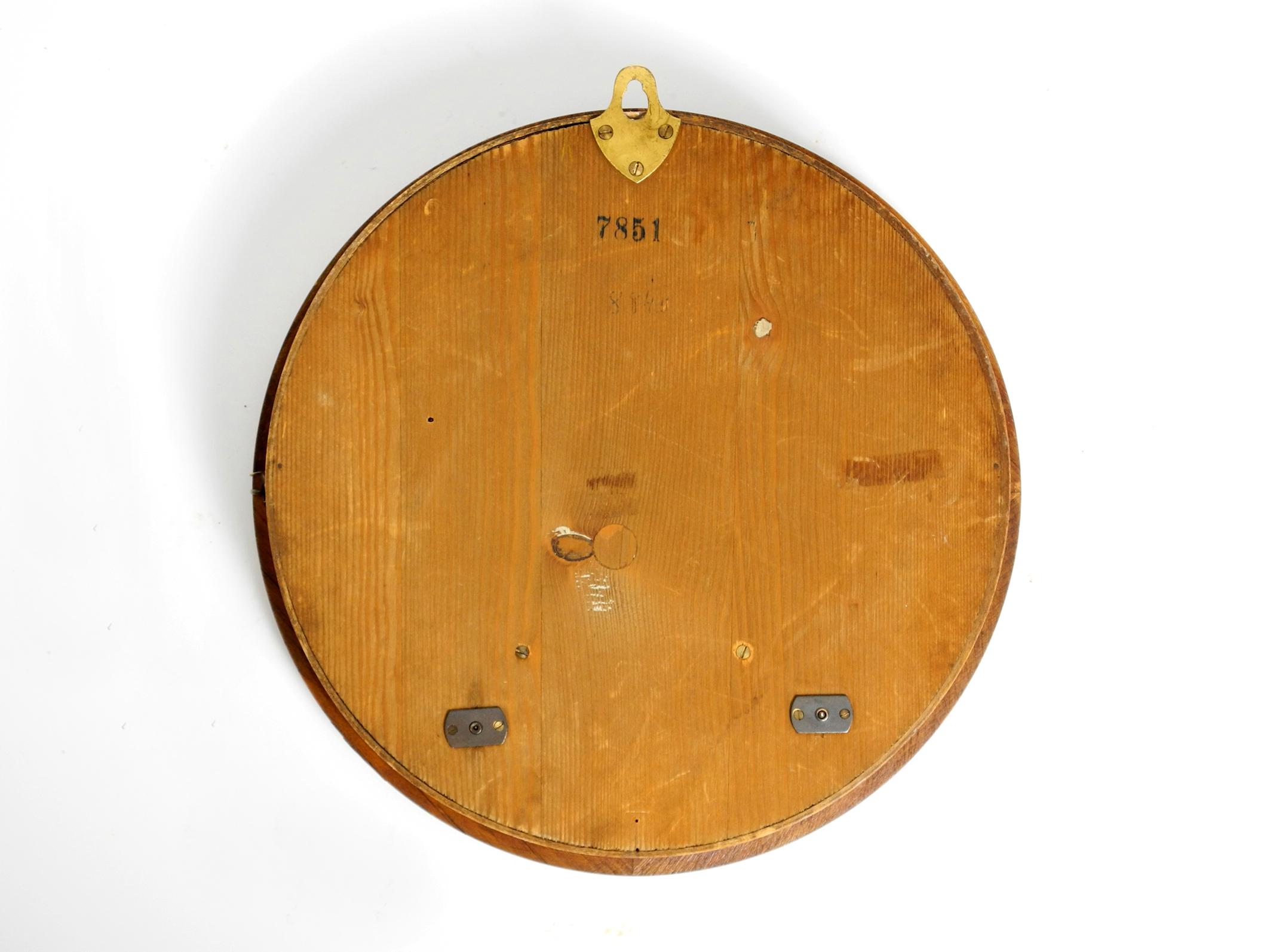 30s ATO wall clock made of oak by the Hamburg-American clock factory Schramberg 1