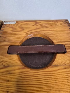 30er Jahre Industrieschrank mit Tambour-Front aus Eiche, tragbare Form