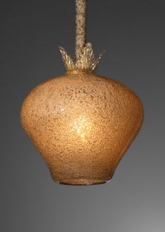 30's italian chandelier Murano glass by Flavio Poli
