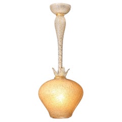 30's italian chandelier Murano glass by Flavio Poli