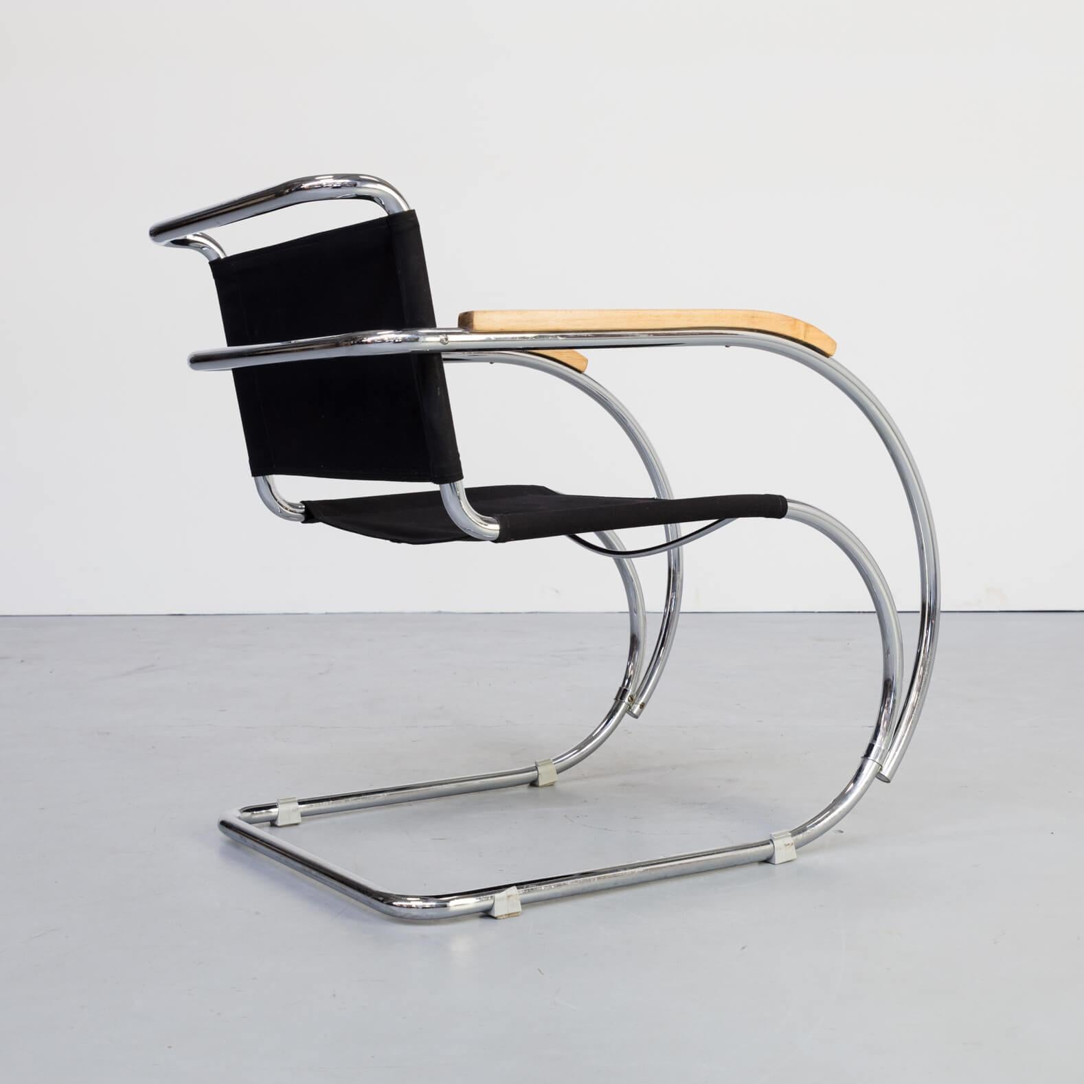 Canvas 1930s Ludwig Mies van der Rohe MR 534 / MR 20 fauteuil for Mücke Melder For Sale