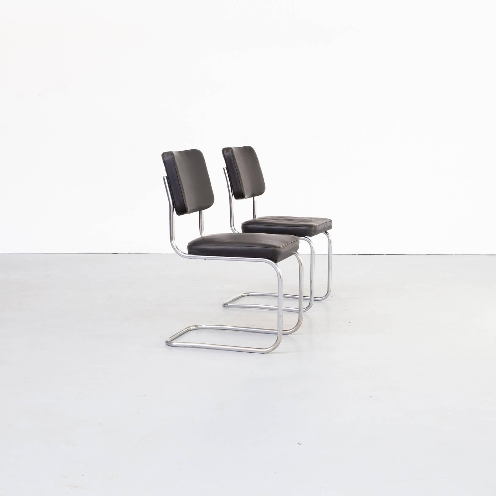 German 30s Mart Stam Cantilever Chair for Mauser Waldeck Set/2 For Sale