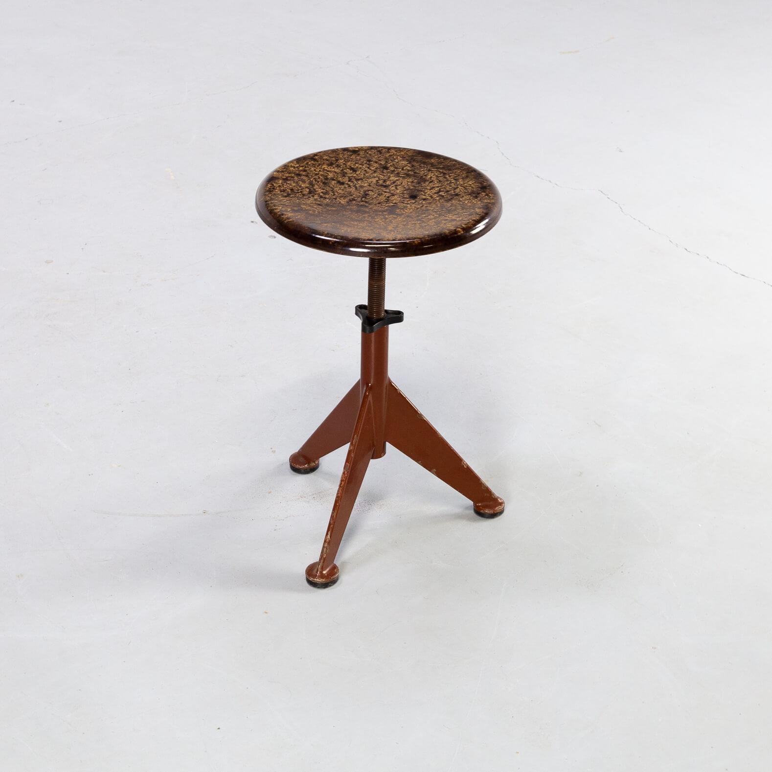 1930s Rare Industrial Workshop Stool by AB Odelberg-Olson In Good Condition For Sale In Amstelveen, Noord