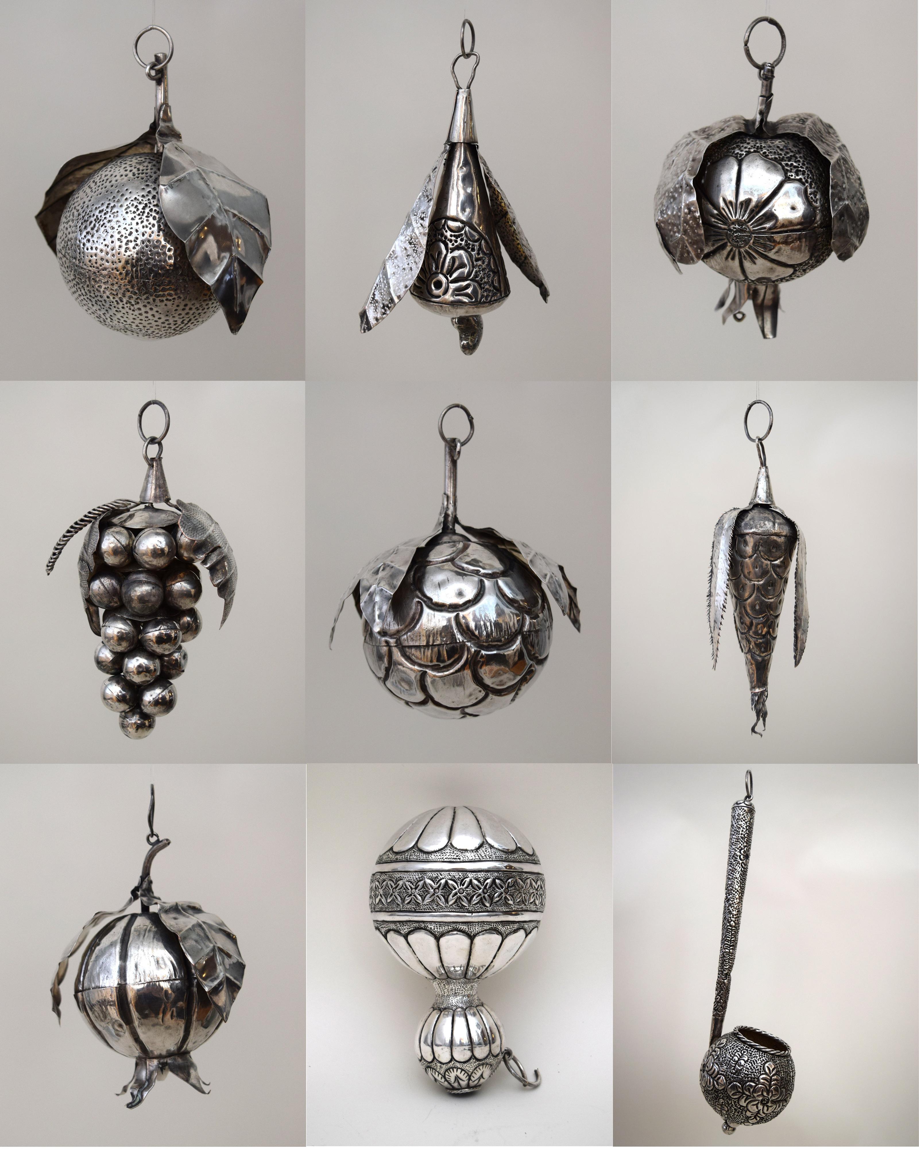 Folk Art 31 Brazilian Silver Amulets For Sale