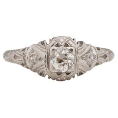.31 Carat Art Deco Diamond Platinum Engagement Ring