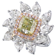 3.1 Carat Cushion Statement Fancy Yellow 14K Gold Colour-Collector’s Treasure