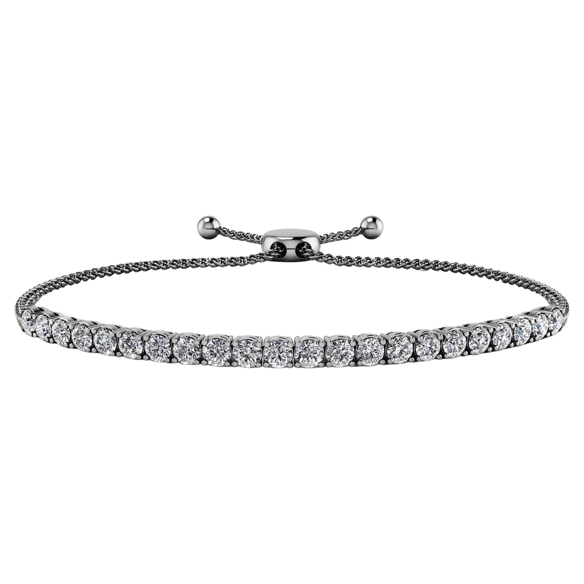 3.1 Carat Diamond Bolo Tennis Bracelet For Sale