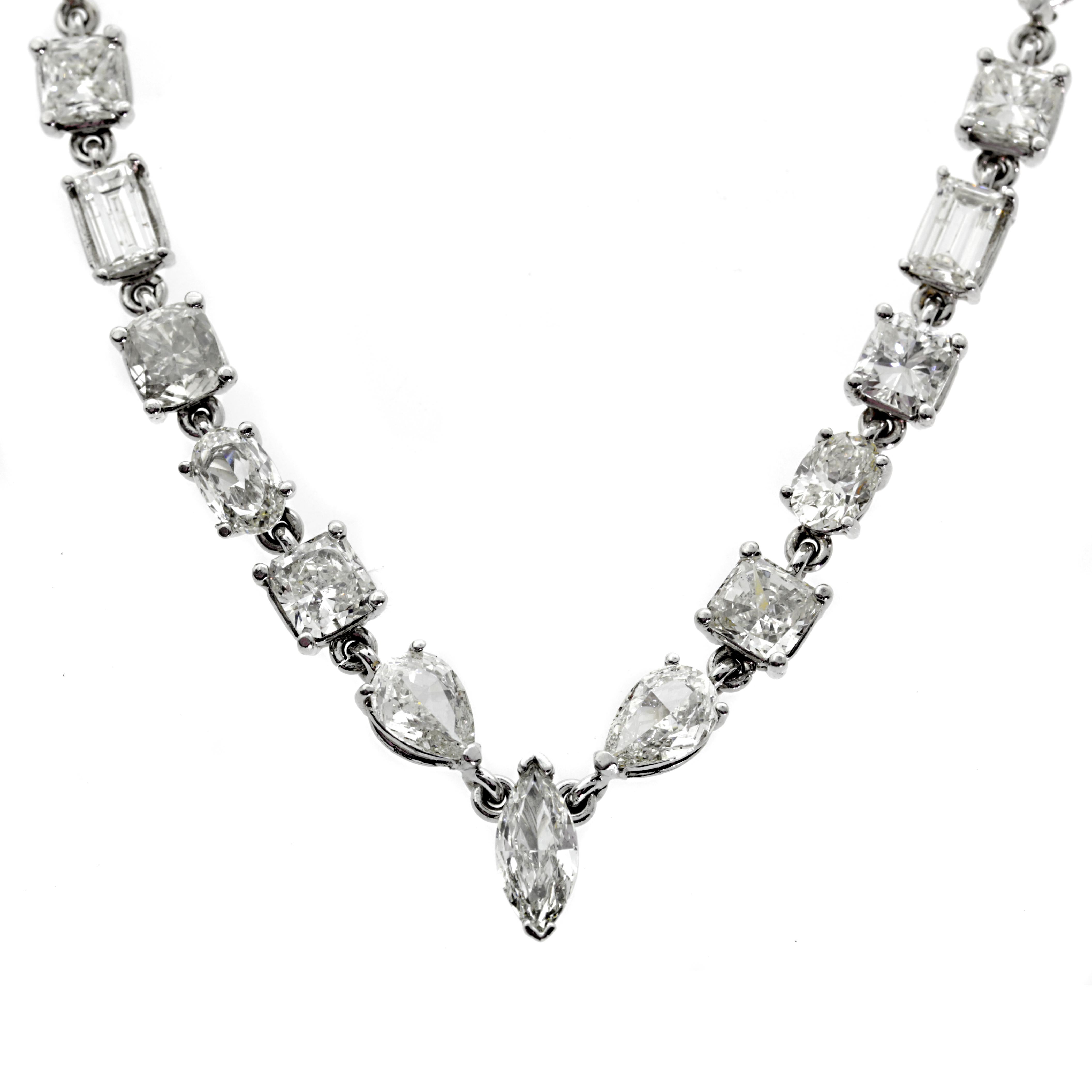 diamond platinum necklace