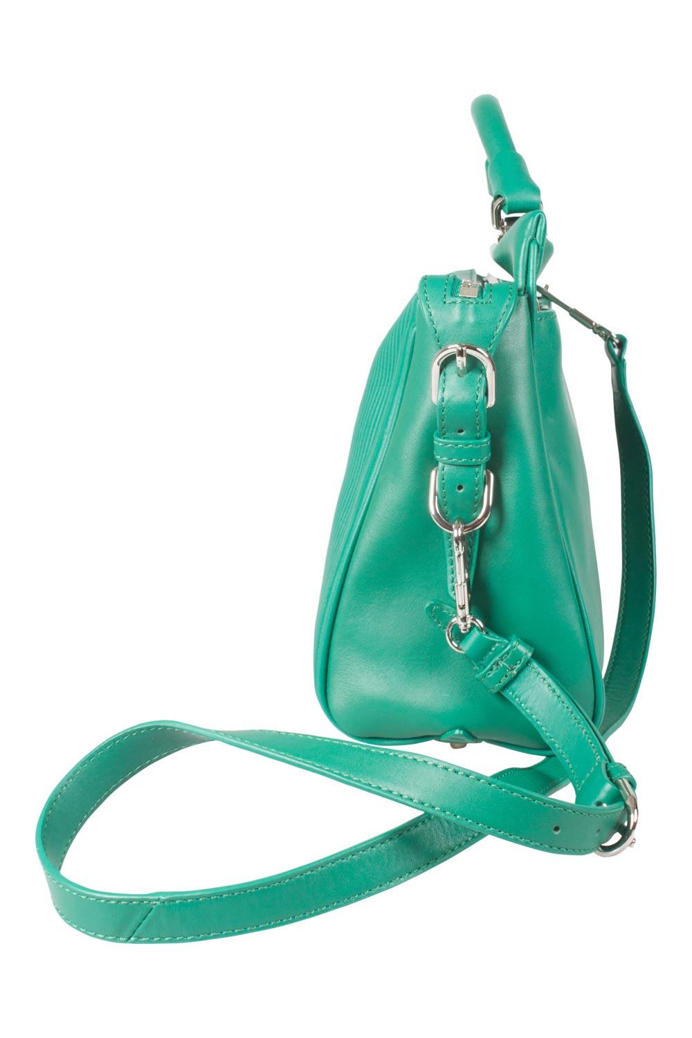 3.1 Philip Lim Green Leather Ryder Top Handle Bag In Good Condition In Dubai, Al Qouz 2