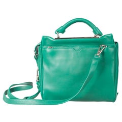 3.1 Philip Lim Green Leather Ryder Top Handle Bag