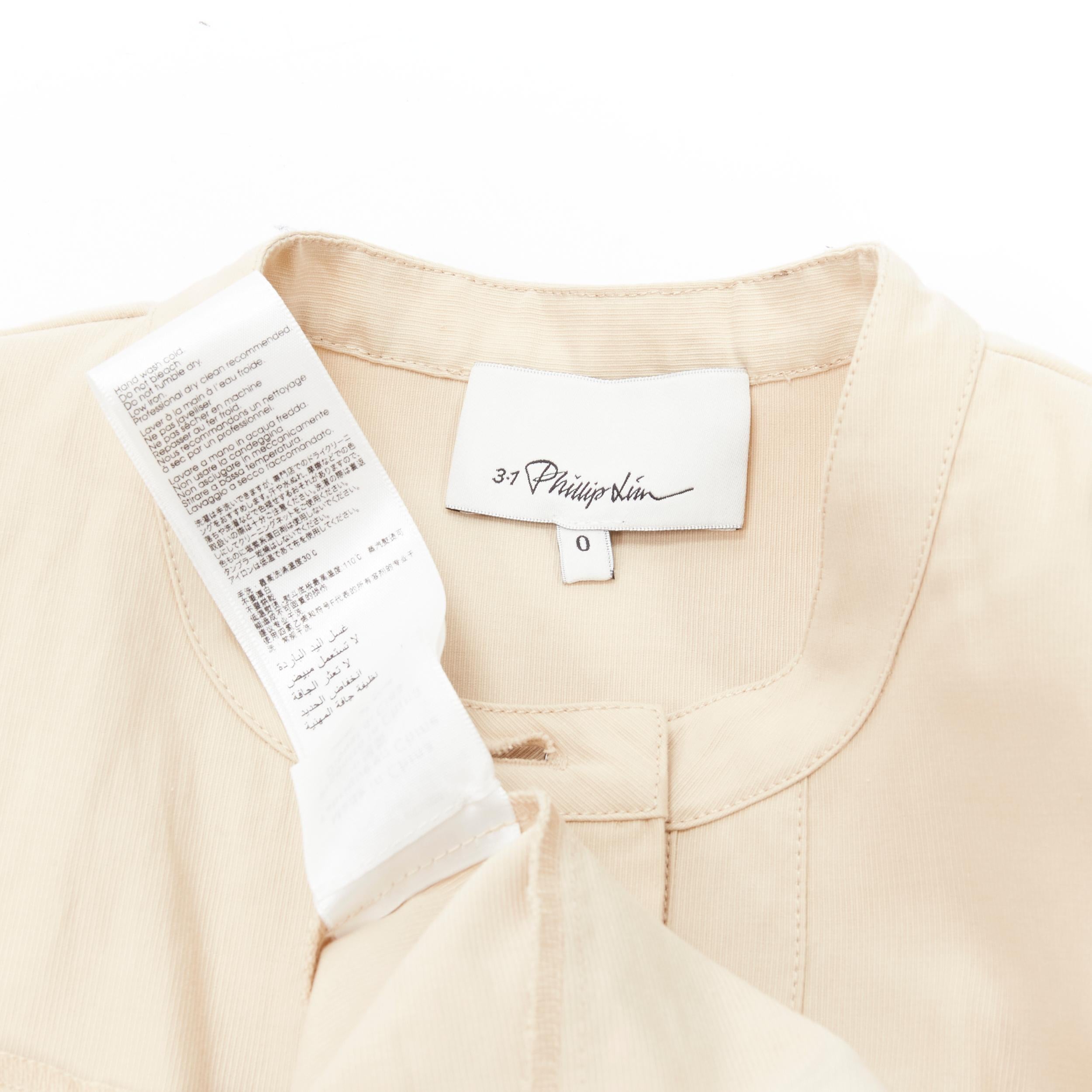 3.1 PHILLIP LIM beige cotton blend knot tie oversized cocoon dress US2 S For Sale 5