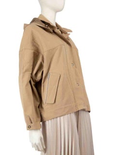 3.1 Phillip Lim Beige Hood Cropped Fit Jacket Size S