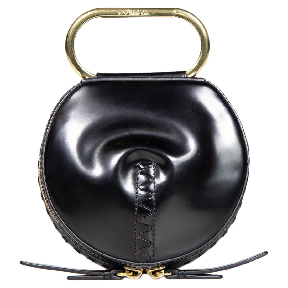 3.1 Phillip Lim Black Alix Circle Top Handle Bag