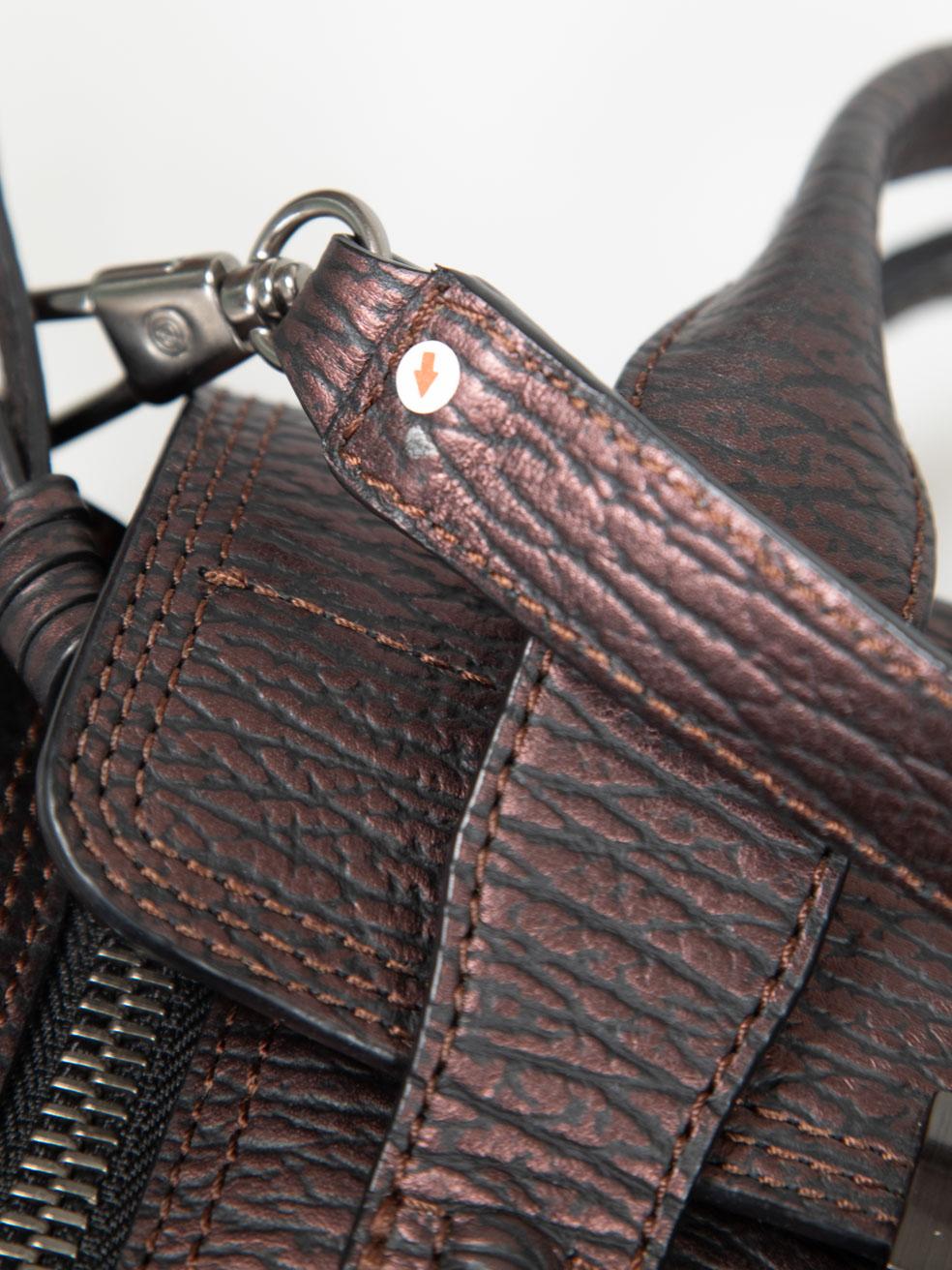 3.1 Phillip Lim Black & Bronze Pashli Mini Satchel For Sale 5