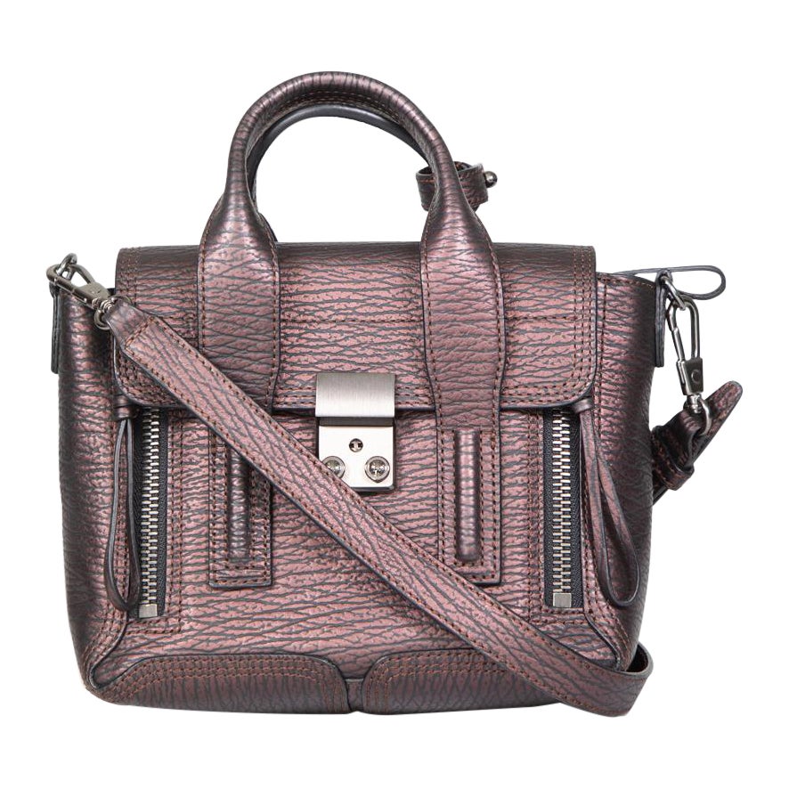 3.1 Phillip Lim Mini Satchel in nero e bronzo in vendita