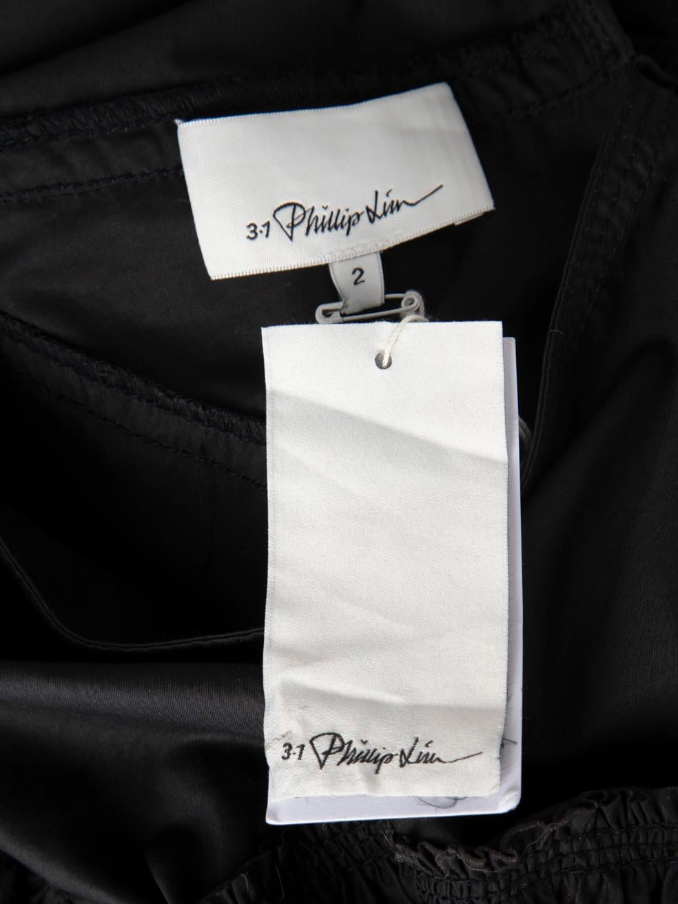 Women's 3.1 Phillip Lim Black Flared Layered Dress Size XS For Sale
