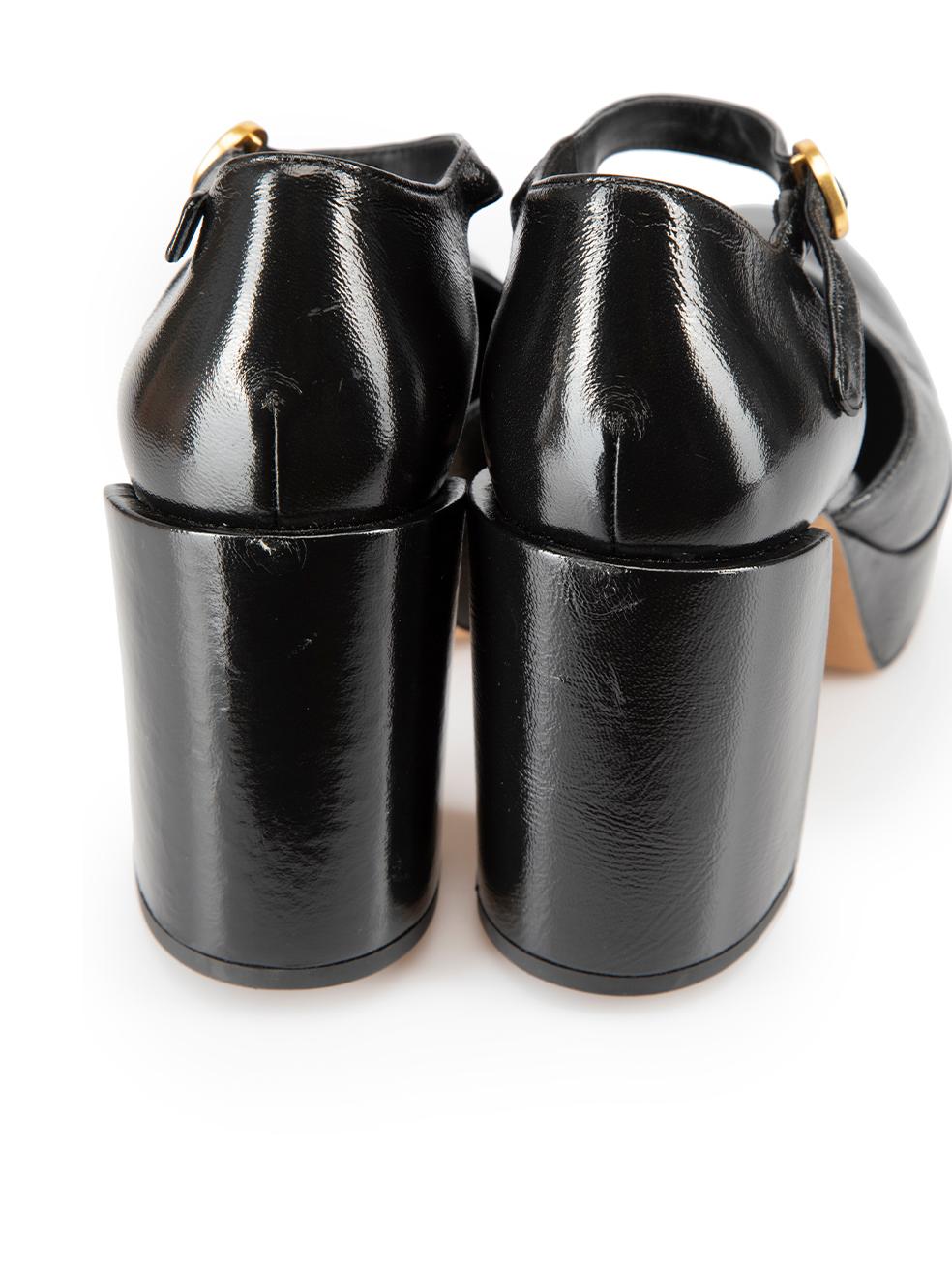3.1 Phillip Lim Black Patent Leather Naomi Platform Heels Size IT 41 1