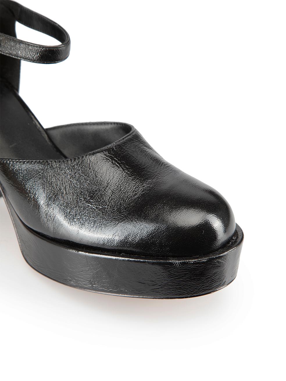 3.1 Phillip Lim Black Patent Leather Naomi Platform Heels Size IT 41 2